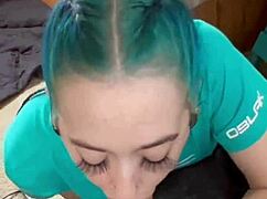 Dang, 18yo white hooker sucks huge Hispanic cock in trailer park! 😳