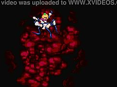 Kuromaru battles DQ5 in wild hentai cumshot action. Cartoon sex explodes on screen.