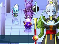 I can’t believe Vados from Kame Paradise 2 showed Master Roshi her massive boobs, it’s wild!