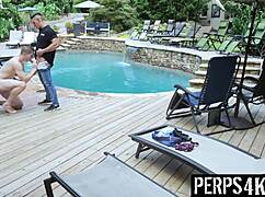 Hey, check out this twink getting his ass filled with cum by that muscular gay LP officer in a blackmail punishment scene.