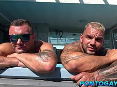 Gay daddy craving big cocks from two hung guys 😏