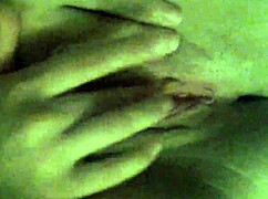 girlfriend exploring her shaved body gently