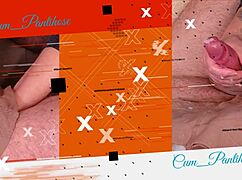 hey, jerking cock with my wet pantyhose until he cums hard