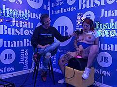 andrea pardo cums five times on sex machine, pure ecstasy!