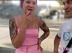 young inna black gets nude and playful with a big dicked friend outdoors