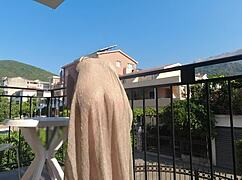 Nude in Public on Balcony, Wanna See?