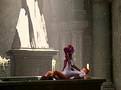 Miluju, jak tahle bujná elfka přemůže chlapa a zmocní se jeho obřího ptáka v 3D animaci.