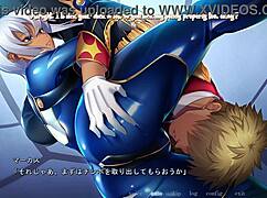 Soldier dominates big-breasted girl in hypnosis.