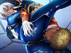 Soldier dominates big-breasted girl in hypnosis.