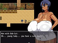 tanned girl natsuki in hentai game ep 3 enjoying a naked bath