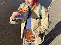 She was hungry and agreed to do anything for food pov blowjob missionary cowgirl doggystyle with creampie on tight ass