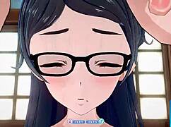 Güneş altında gözlüklü sade kız yüz yüze oturuşla zevk alıyor