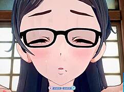 A Plain Girl With Glasses Enjoys Face-To-Face Sitting In Sunshine