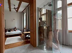 she didn't mind joining their wild amateur group fun in bath