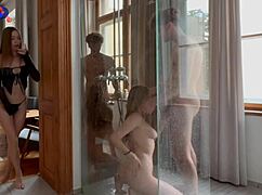 she didn't mind joining their wild amateur group fun in bath