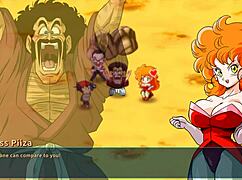 Bulma Adventure 4: Mr. Satan Sees Agent Miss Piiza Pizza Gangbanged at Cell Games with Double Creampie