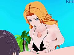 sui-feng soifon and rangiku matsumoto in intense bleach hentai action