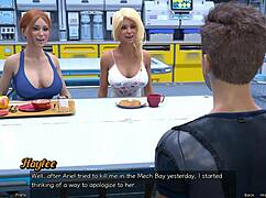 Stranded in Space 38 - Djärv offentlig handjob i tecknad action