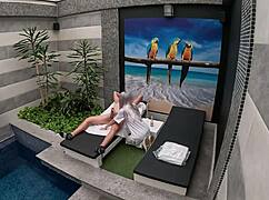 I call room service girl for a wild blowjob finish