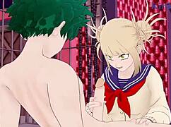 Himiko toga and momo yaoyorozu fuck izuku midoriya intensely in my hero academia hentai 😏