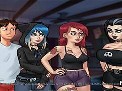 In Summertime Saga, you jerk off to her pussy in this uncensored scene