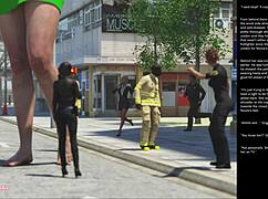 This 3D cartoon episode features big apple small 18+ in sexy gestures