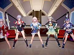 Honkai Star Rail Characters in Hot Hentai MMD