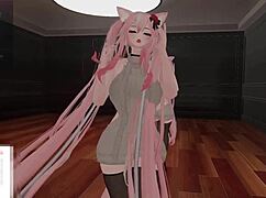 Catgirl getting vibed and fucked as simps tease her till she cums. Spicy action in this game! 😈