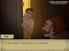 cheating blonde wife with big ass gets tight pussy creampied by huge cock, husband almost catches