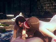 Exploring a wild threesome hentai with two girls and one boy.