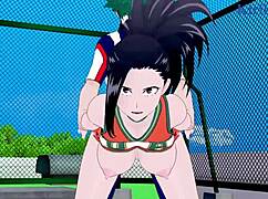 Himiko toga and momo yaoyorozu fuck izuku midoriya intensely in my hero academia hentai 😏