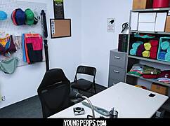 shopping mall security nails a muscled young guy