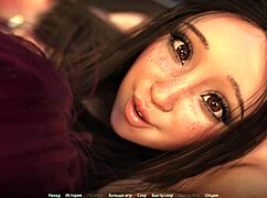 Cartoon gameplay with monster cock and wild squirting action