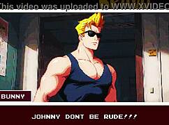 johnny bravo - the bravado below sucking big cock in public hentai