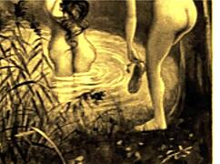 Vintage erotisk konst