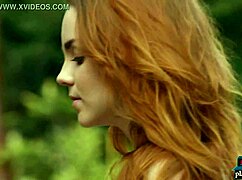 Tiny Teen Kate Great Feels Vulnerable Stripping Naked Outdoors While Chopping Wood