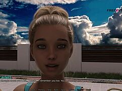 my dorm 4 - games in pool - mark playing with stepsister and friends