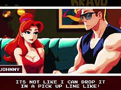 johnny bravo - the bravado below sucking big cock in public hentai
