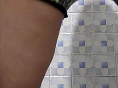 hidden camera catches mature peruvian with big ass peeing in lima hotel bathroom during wild exhibition