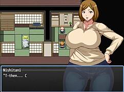 milf sucks the playboy in the alley during her unfaithful routine in this hentai game part 5