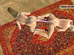 Animated hentai of two lesbian girls kissing and banging with double dildo. Hot stuff! 🔥