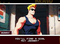 johnny bravo - the bravado below sucking big cock in public hentai