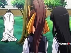 pervy teacher BLACKMAILS campus lesbians in uncensored hentai. shocking anime unfolds.