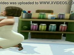 갈색 머리 18살 여자가 점심시간에 선생 도와주는 만화