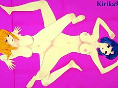 kusuha mizuha and cagalli yula athha chitose and nine in super robot wars alpha & v & mobile suit gundam seed anime