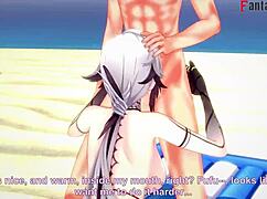 Ever seen Arlecchino banging hard in bikini on the beach?