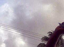 Crazy chick hunting a supermarket for a lighter to smoke.