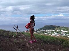 i feel so naughty engaging in wild public sex with my father in law on the mountain and ocean, his huge cock stretching my tiny teen pussy rough and deep