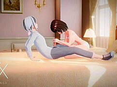 Anime Hentai Futanari Sex Games Feature Sexy Girl in Blowjob, Cowgirl, and Anal Positions