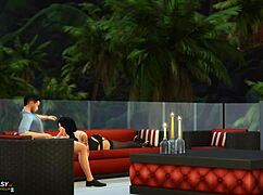 VIP 에스코트 앨리스 스펜서-킴이 만화 헨타이 카우걸 뒷치기로 타고 구부림